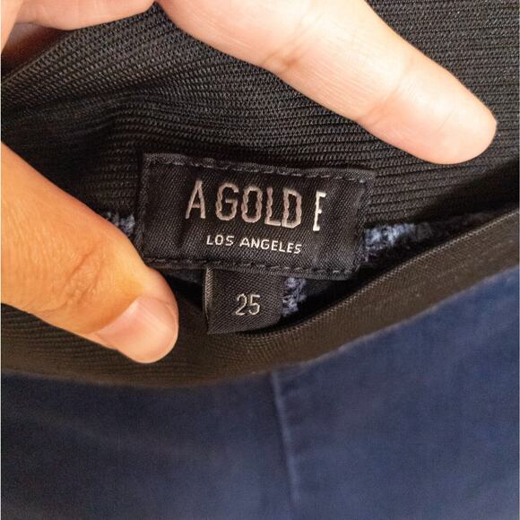 AGOLDE Dark Wash Stretch Pull-On Skinny Jeggings Jeans Ankle Length Women's 25 - Picture 2 of 4